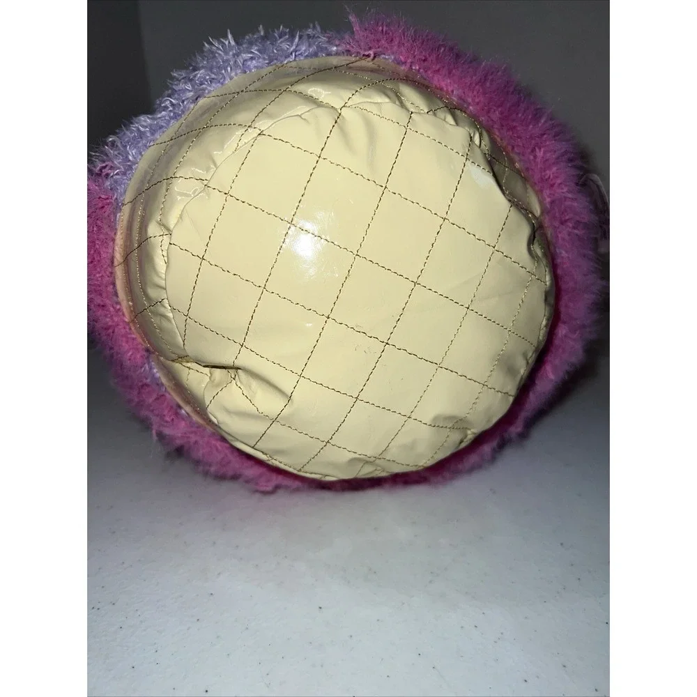 Fluffie Stuffiez Ice Cream Plush Purple Pink Orange Smile Stuffed Toy 11